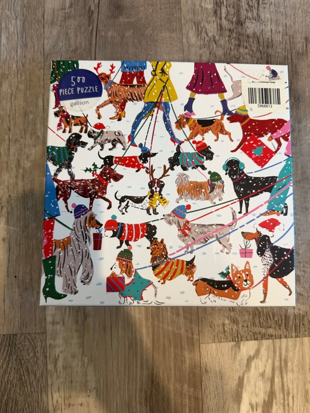 Galison Holiday Dogs 500-Piece Puzzle - Colorful